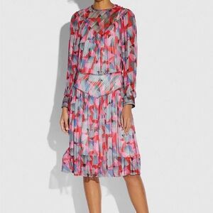 COACH kneelength, sheer dress